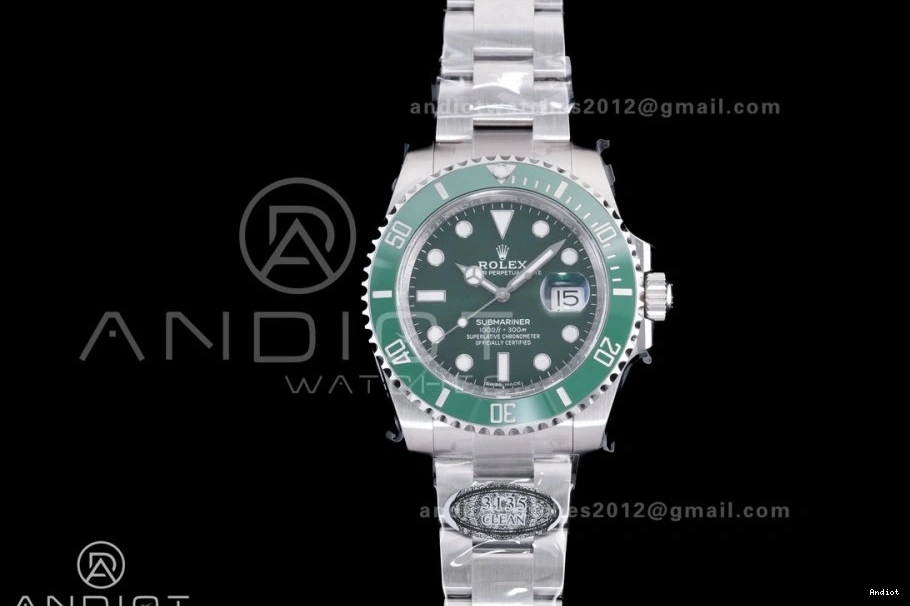 Bracelet Edition LV On 1:1 Submariner SS SA3135 Clean Green 904L 116610 Best Hulk Ceramic 0318